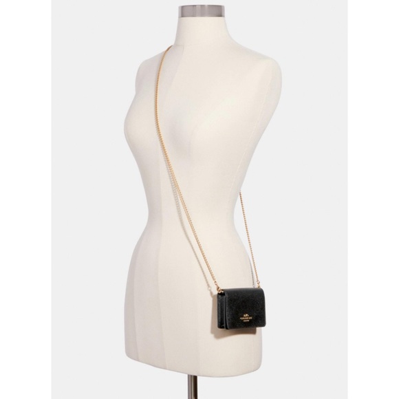 Coach Mini Wallet On A Chain Black - Picture 4 of 6